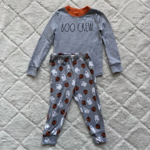 Rae Dunn | Toddler Halloween "Boo Crew" 2 Piece Pumpkin Pj Set | Size 18 Months - Picture 2 of 7